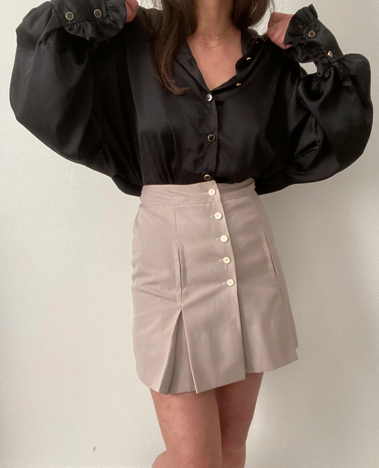 🌺 Vintage mini rok met knoopsluiting – photo 11